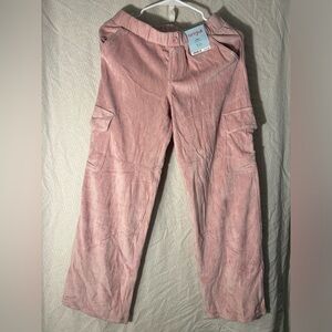 Pink Corduroy Cargo Pants